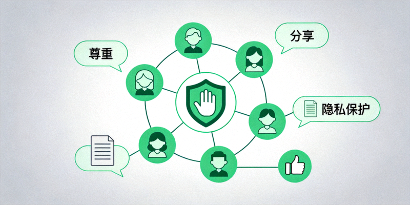 책임감 있는 온라인 활동을 상징하는 이미지